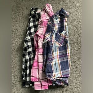 Bundle (3) Girls Button Down Shirts